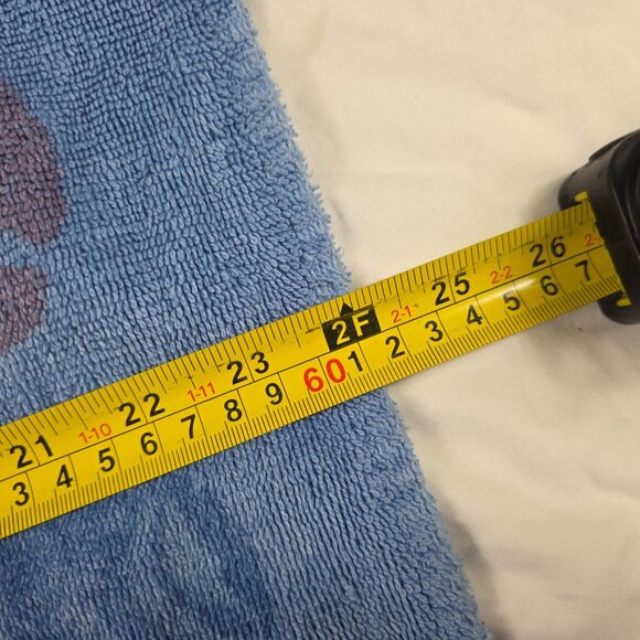 Vintage Cannon Floral Print Cotton Bath Towel Blue Soft Absorbent Made In USA - Picture 7 of 7